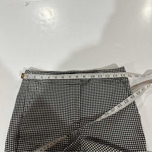 Zara Black & White Gingham Print High Rise Ankle Pants Size S - Picture 10 of 12